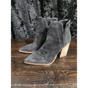 Vince Camuto Genedy Black Suede Western Bootie Size 7M